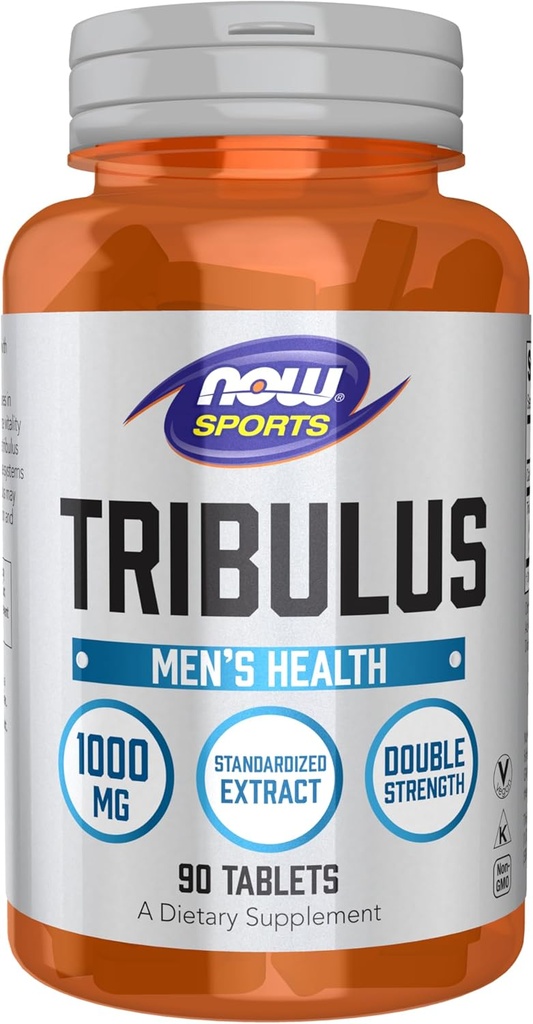 NOW Foods Sports Nutrition, Tribulus (Tribulus terrestris) 1,000 mg, Double Strength, Men's Health, 90 Tablets