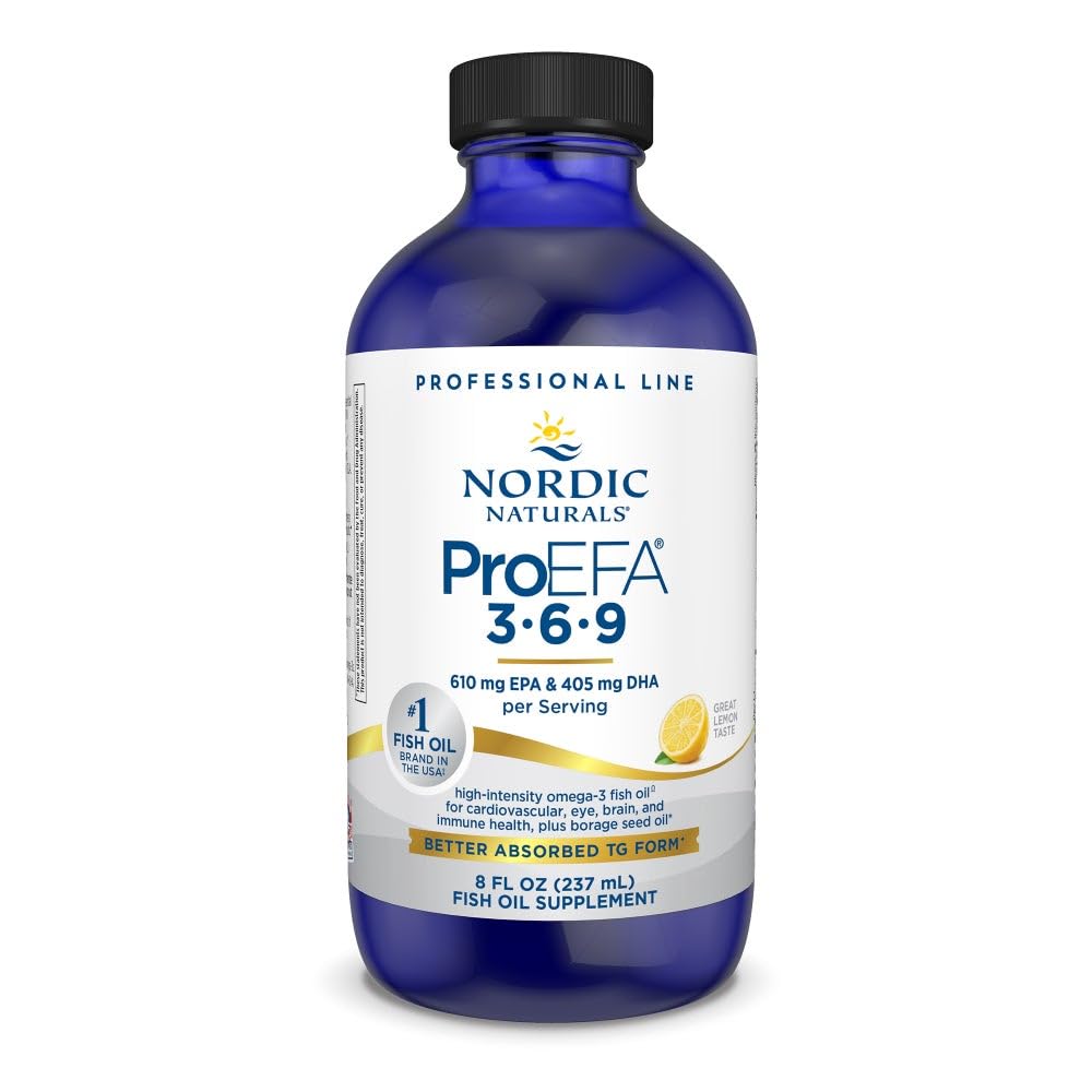 Nordic Naturals ProEFA 3-6-9, Lemon Flavor - 8 oz - 1270 mg Omega-3 - EPA & DHA with Added GLA - Healthy Skin, Cognition, & Positive Mood - Non-GMO - 48 Servings