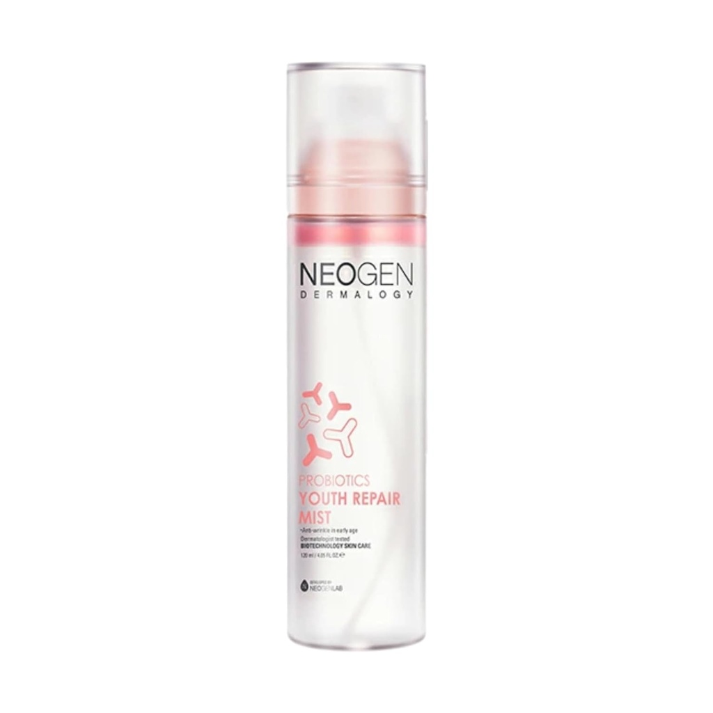 [K- Beauty] Neogen Dermalogy Probiotics Youth Repair Mist 124; Gentle Hydrating Face Mist w / Superprobiotics Collagen, Niacinamid & Ceramics 4.05 fl oz