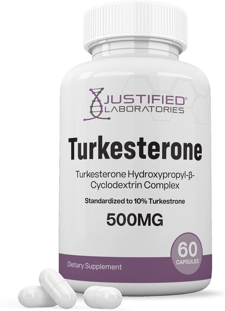Begrundelse Laboratorier Turkesterone 500 mg 10% Standardiseret naturligt Øge Stamina Endurance Styrke 60 Kapsler