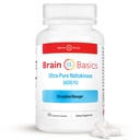 Brain Basic Ultra-Pure Natokinase 5000 FU - 120 Kapsler - Naturlig blodcirkulation Support med højeste potens til rådighed - Non-GMO, Vegan, Gluten Free