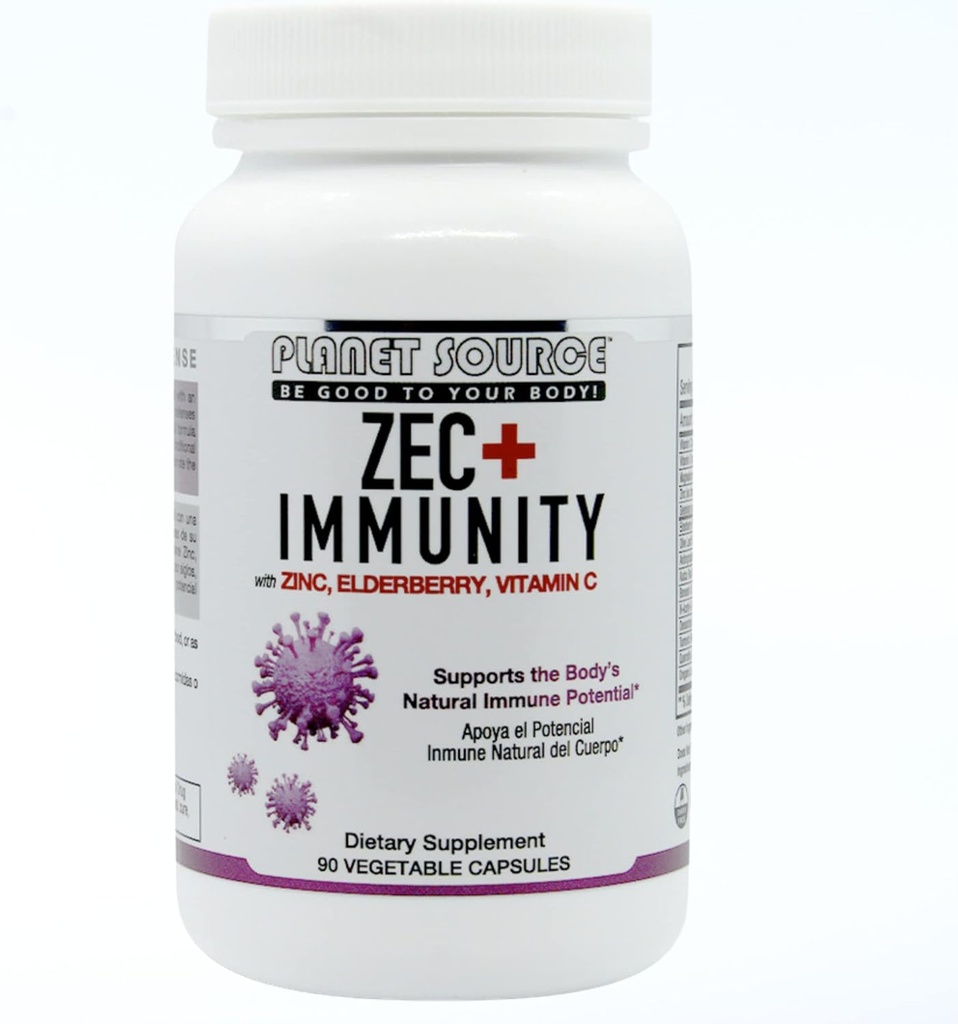 ZEC + Immunitet - Voksne Vitaminer med zink, Elderberry, og C-vitamin - Natural Elderberry immunforsvar supplement til sund livsstil - 90 Greve Veggie kapsler