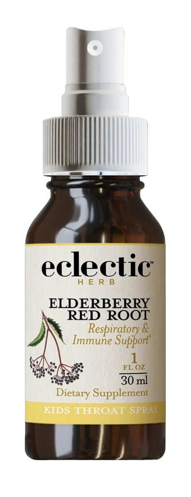 Eclectic Herb - Elderberry Red Root Throat Spray Kids against 124; Respiratory & Immunity Support