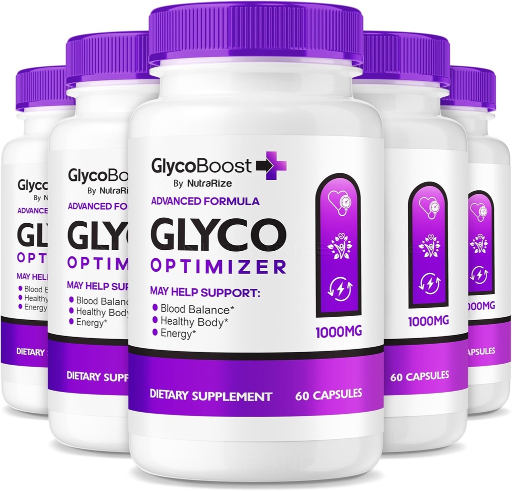 NutraRize (5 Pack) GlycoBoost - Officiel Glyco Boost Blood Support Formel, Alle naturlige kapsler for sunde og stabile niveauer, GlycoBoost Blood Vesel Cleaner, Glyco Boost Optimizer (300 Kapsler)