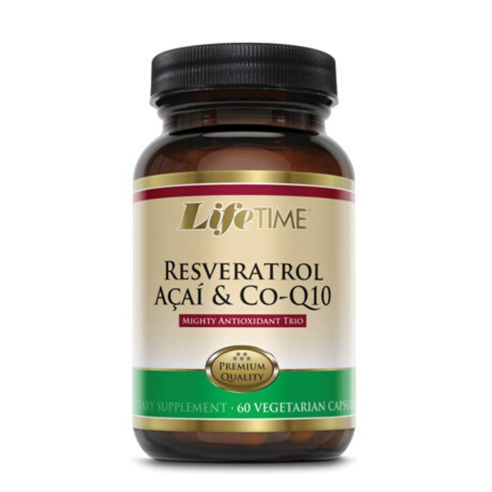 LIFETIME Resveratrol, Acai & CoQ10, Veg Cap (Btl- Glass)