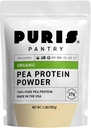 PURIS Organic Pea Protein Powder - USDA Organic Vegan Protein Measures 124; 27g Plant Protein Per Serving Measures 124; Non- GMO Gluten- Free Soy- Free Measures 124; Clean Label Measures 124; Glat Taste Measures 124; Ideel til shakes, smoothies, Bagning Measures 124; 2 LB