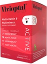 Vivioptal Active, 90 Softgel, Ginseng & Omega 3, Multivitamin & Multimineral, Gluten Free, Tysk Formel