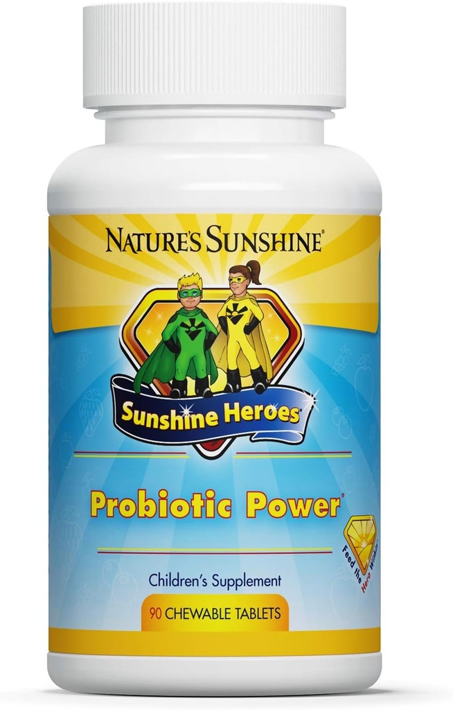 Naturens solskin, solskin Heroes Probiotiske Power 90 tyggetabletter