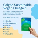 Calgee Vegan Omega 3- 450 mg DHA & EPA fedtsyrer - Sustainable Algae Oil - Plantbaserede fisk olie alternativ - Carrageenan- Free Softgels (60 Ct)