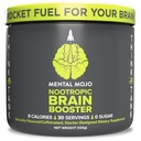 Nootrop Brain Booster (30 Servere) Nootrop Drink Mix & Brain Supplement - understøtter energi, Focus & Memory - nul kalorier, sukker fri - Kiwi Jordbær