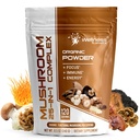 WELLENess LALSRX Mushroom Powder, 25 i 1 svampe supplement - 2000mg, 25 Superfood Mishroom Lions Mane Powder med Chaga, Shiitake, Cordyceps, Reishi - Lions Mane Mushroom - 120 Servere
