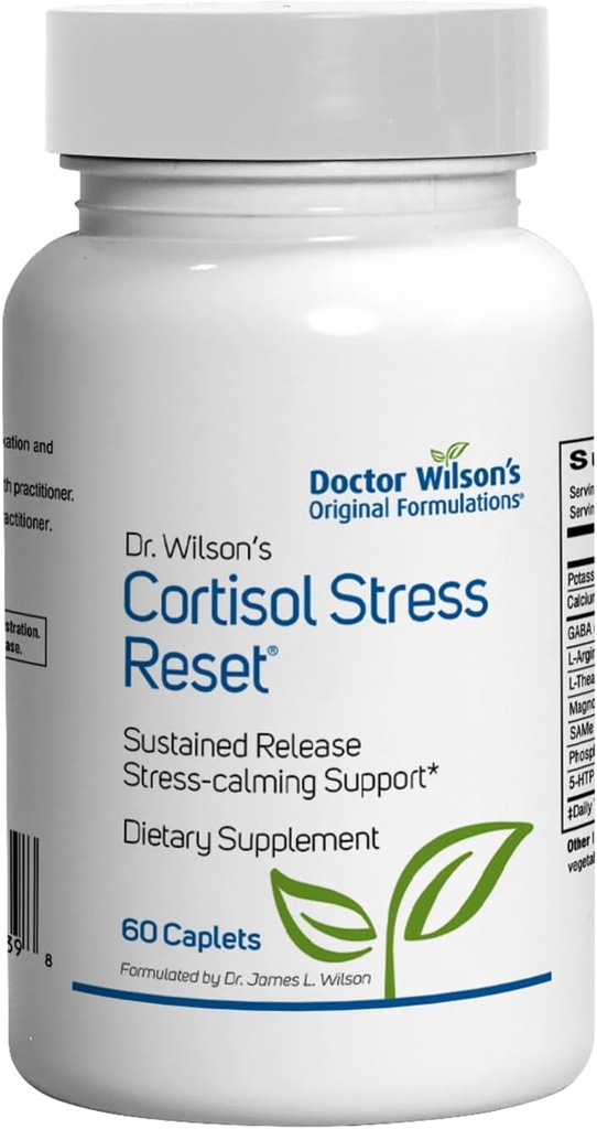 Dr. Wilsons oprindelige formuleringer Cortisol Stress Reset for cortisol, Mood og Sleep Support 60 caplets