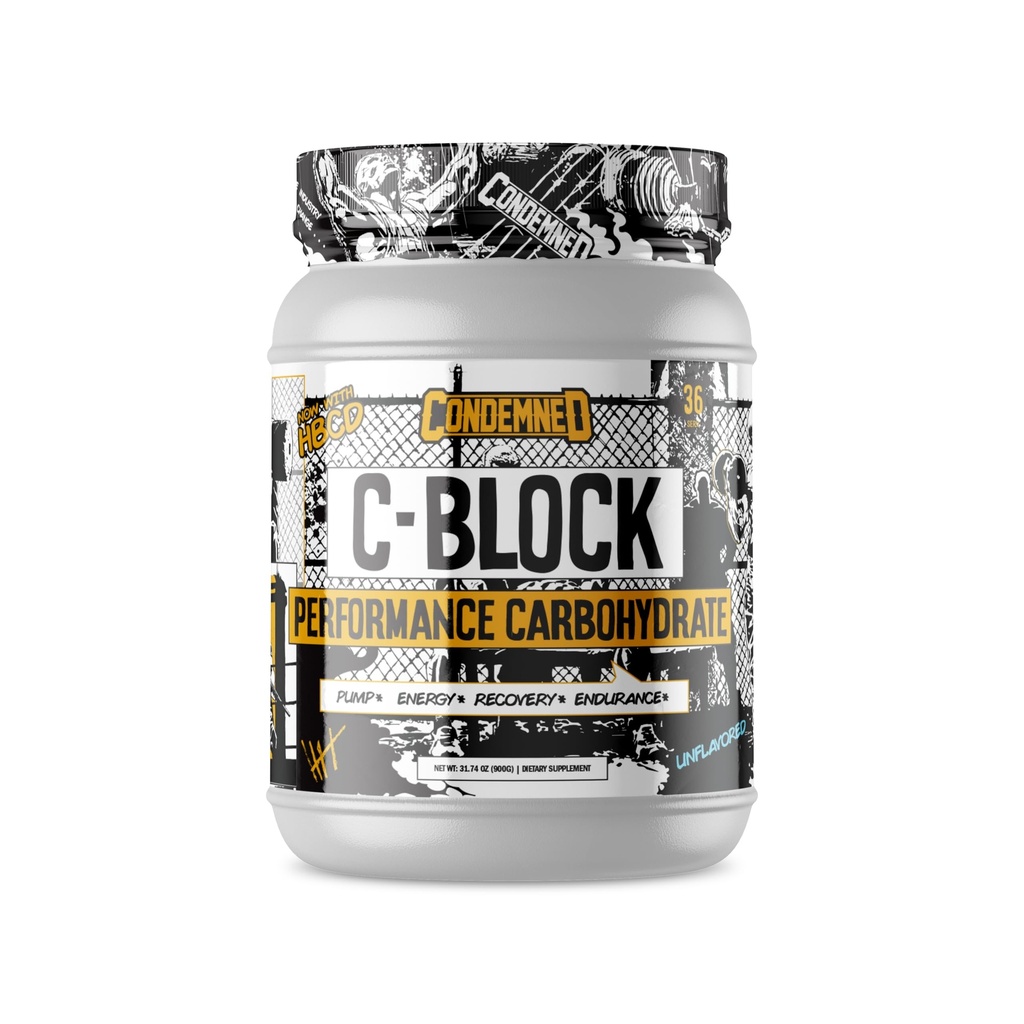 CONDEMNED Labz C- Block Performance Carbohydrat Powder124; 25g Carb10, Højforgrenet Cluster Dextrin 124; Hurtig fordøjelse 124; Boost Stamina & Recovery