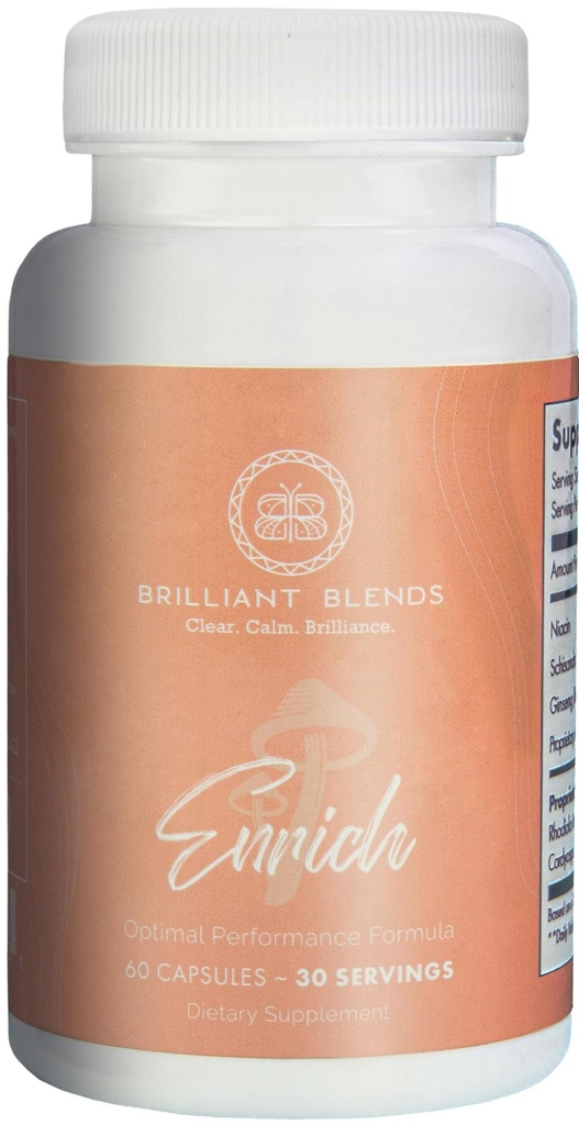 ENRICH Adaptogen Supplement - Doctor- Formuleret Blend for energi, Focus og opmærksomhed, og Mood Support Buddy 124; Natural Adaptogen Formel med klinisk sourced Ingredienser