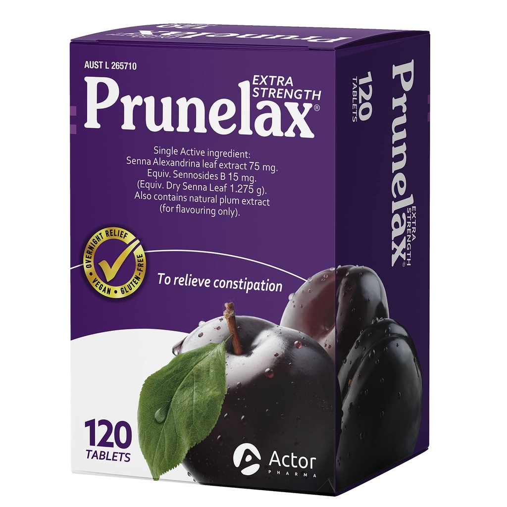 Prunelax tabletter - Ekstra styrke naturlige laxative supplement indeholder høj styrke senna for Forstoppelse Relief & gendanne normal tarm Motion- 120 tabletter
