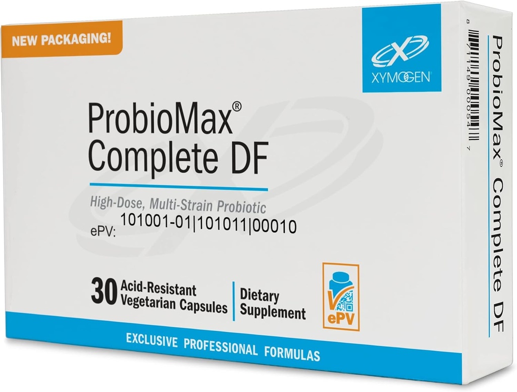 XYMOGEN ProbioMax Complete 45B - 45 milliarder CFU Probiotisk supplement - Høj dosis, Dairy Free Probiotika med Lactobacillus acidophilus - Tidligere ProbioMax Complete DF (30 kapsler)