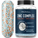 Zink supplement microlets med kobber til immunsupport124; stærkt Absorbable Zink Bisglycinate & Oroter med 2 mg chelateret kobber + Vitamin B6 Budd124; Vegan, Gluten- Free
