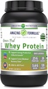 Amazing Formulas Grass- Fed Whey Protein Powder 124; 25 Grams Protein Supplement 124; Natural Sweetening and Flavor 124; Indeholder BCAA & EAA; Non- Gmo Budding 124; Lavet i USA (2 Lb, Unflavored)