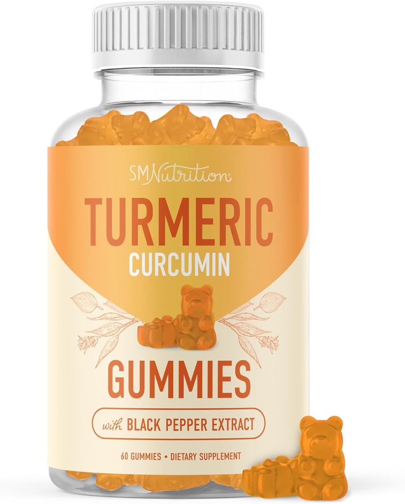 Gurkemeje til voksne (60 Greve, 30- Day Supply) - Gurkemeje supplement Gurkemeje w / Sort Peber til fælles støtte * - Gingefarvet, ikke-GMO, Vegan, Glutenfri fælles supplement
