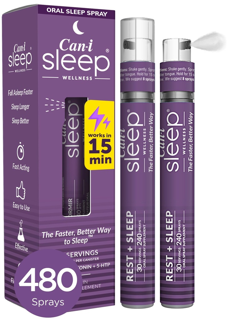 Kom tilbage til søvn hurtigt for kvinder i overgangsalderen og periodealderen, Leder efter effektiv søvn. Can- i Sleep Spray - 60 Serveringer