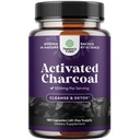 Natures Craft Aktiveret kul piller Detox & Rense - Rensende kokoskapper med 1200 mg per servering til Bloating Relief - Aktiv Detox supplement til Krop & Gut Sundhed -180 Tæl