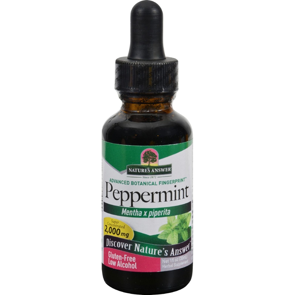 Naturen? s Svar Pebermynte Leaf Mentha x Piperita Gluten Alkohol Free Herbal supplement understøtter sund fordøjelsesfunktion *? 1 FL Oz