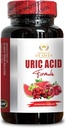 URIC Acid Support Formel - Lavere urinsyre, Mælk Thistle Supplement, Tart Cherry, Grønne kaffebønner, Citronsyre, Selleri frø, Pomegranat, Gurkemeje, antioxidant piller - 1 flaske 60 kapsler