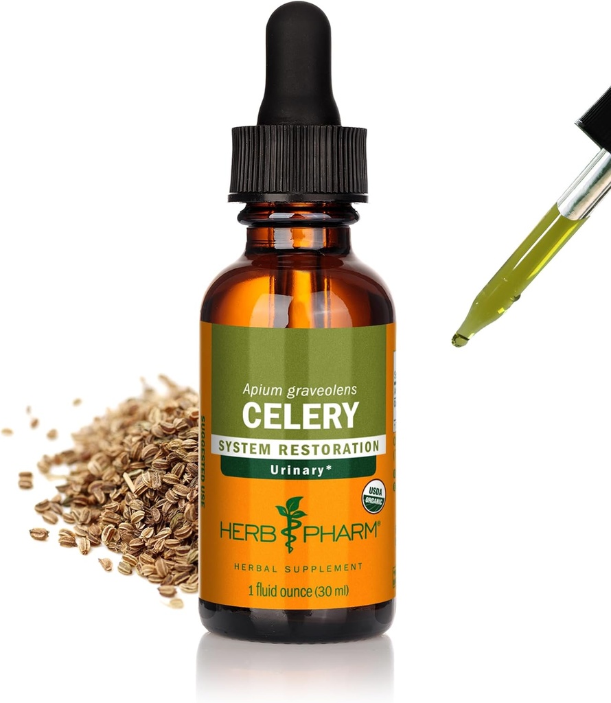 Herb Pharm Certified Organic Selleri Seed Liquid Extract for Urinary System Support - 1 Ounce (090700000356)