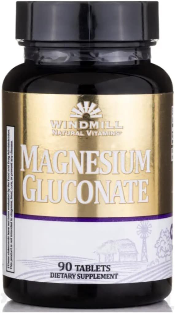 Magnesium Gluconat 90 Tabs - Fra Windmill (2Pk)