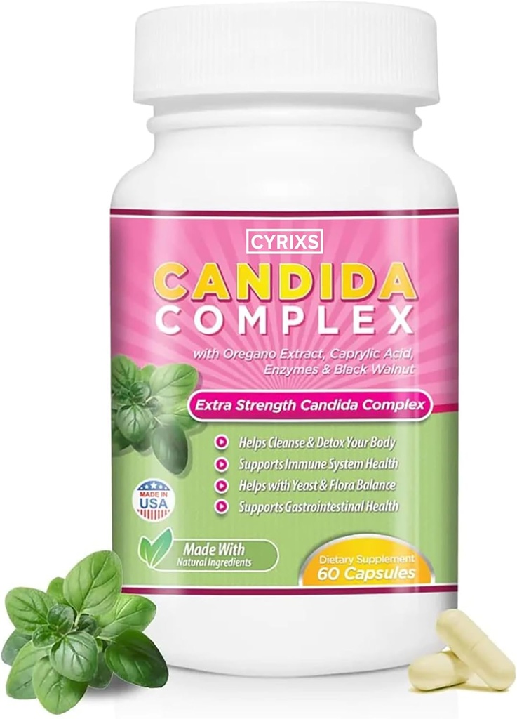 Candida Complex124; Boost dit immunsystem; 124; Alle naturlige Gut rense med urter, antifungals, enzymer og probiotika; Eliminerer Candida Buddha 124; Forhindrer gentagelse