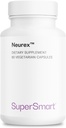 Supersmart Neurex (Advanced Formel) - High Potency Brain Supplement - med Ginkgo Biloba, Bacopa Monnieri, GPC, Huperzine A Yax124; Non- GMO & Gluten Free - 60 vegetariske kapsler