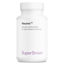 Supersmart Neurex (Advanced Formel) - High Potency Brain Supplement - med Ginkgo Biloba, Bacopa Monnieri, GPC, Huperzine A Yax124; Non- GMO & Gluten Free - 60 vegetariske kapsler
