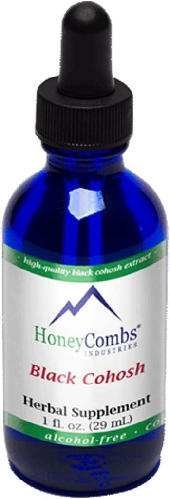 HoneyCombs Black Cohosh Liquid Extract - Herbal Supplement for Wellness - Cold- Presset, Alkohol- Free, 1 fl oz