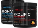 PEScience Pre Workout Stack - Prolific & High Volume, Sour Peach Candy, Nitrooxid Booster - 40 & 36 Scoops, L Arginin Nitrat, L Citrullin, Pre Workout Pulver til mænd og kvinder