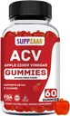 Vegansk Apple Cider Vinegar Gummies med moderen, 500mg 60 Servering - ACV Gummies for Natural Detox & Cleanse Immunsystem, fordøjelse - Alternativ til Apple Cider Vinegar Kapsler