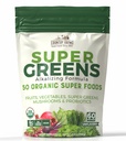 Country Farms Super Green Natural Flavor, 50 Organic Super Foods, USDA Organic Drink Mix, Frugter, Grøntsager, Super Green, med Fiber, Svampe & Probiotika, Understøtter Energi, 60 Servering, 900g