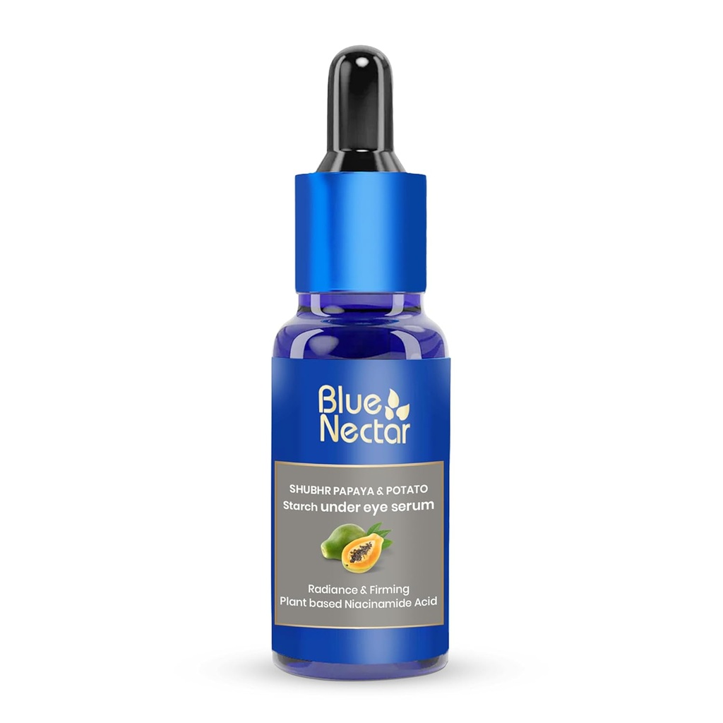 Blå nektar under øjet Serum med Plant- baseret Niacinamid fra Kartoffel Stivelse & Papaya; mørke cirkler Serum med Advance Skin Fourming Formel for øjne Puffiness (17 urter, 1Fl OZ)