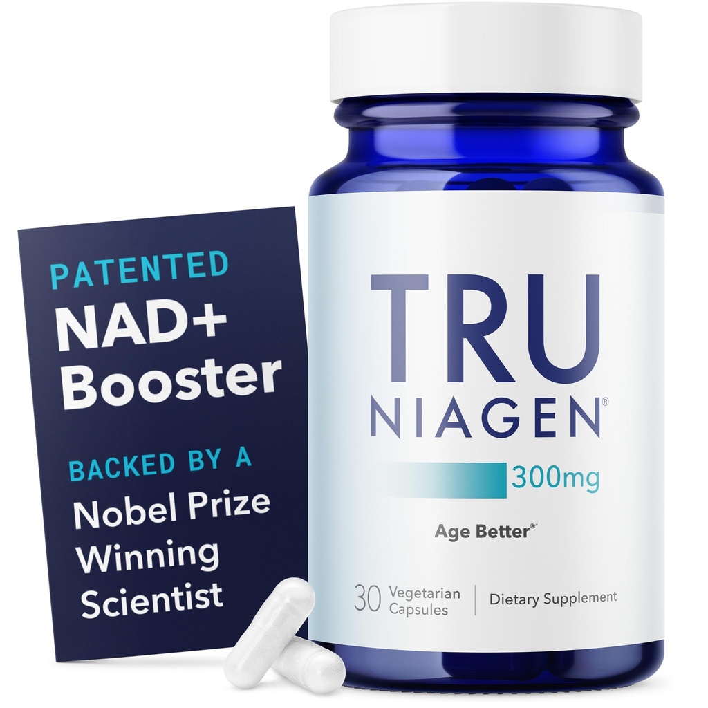 TRU NIAGEN Patenteret NAD + tillæg til anti-aging og celle regeneration, 300 mg Niagen, 30 Servere Note 124; Understøtter cellulær energi, hjerne, muskel