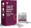 Vitamin B12 Kosttilskud - Vegan B12 Vitamin til energistøtte - VIT B12 Vitamin Kosttilskud til alle aldre - Vitamin B12 1000 Mcg (60 tabletter)