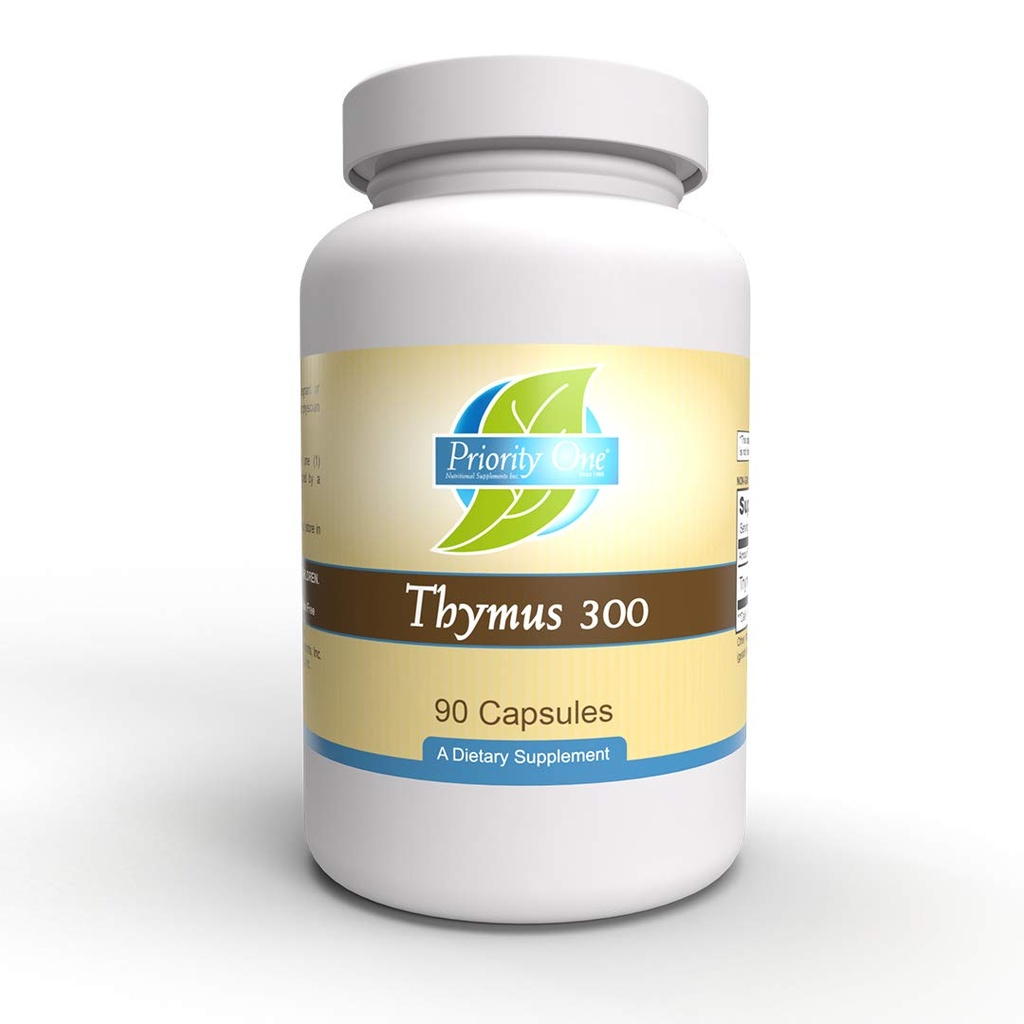 Prioriteret en Vitaminer Thymus 300mg 90 kapsler - Glandular - immunsystem support *
