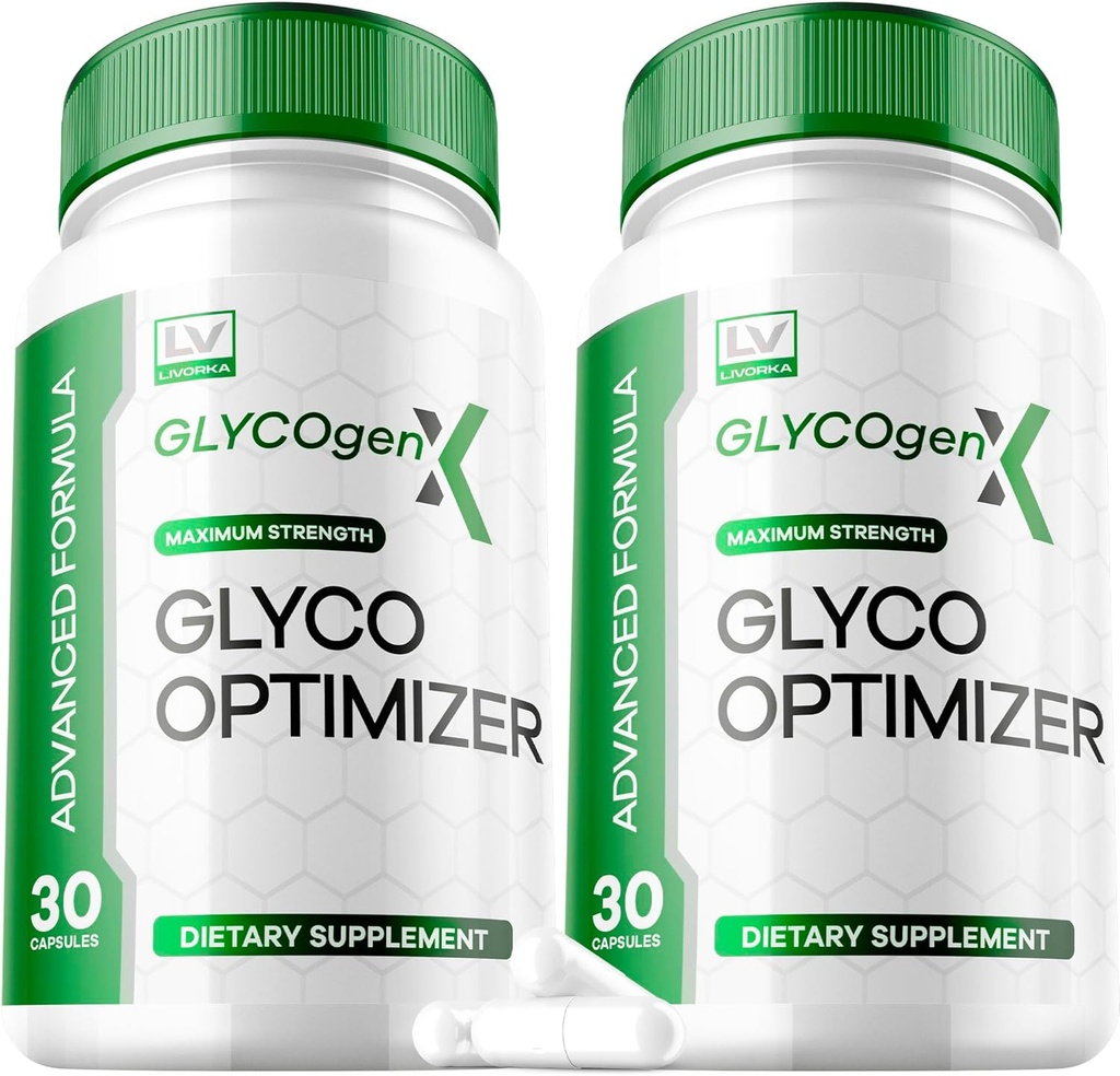 LIVORKA 2 Pack - Glycogen X Glyco Optimazer, Glyco X Optimizer Glycogen, GlycogenX, Glycogen Support, GlycogenX Support, Glycogen X, GlycogenX Glyco Optimizer, Glycogen Optimizer 600MG, 60 Kapsler