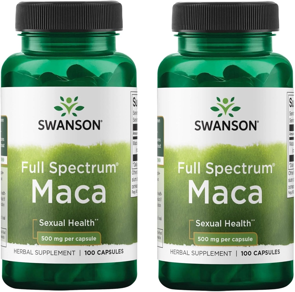 Swanson Maca 500 milligram 100 kapsler (2 Pack)