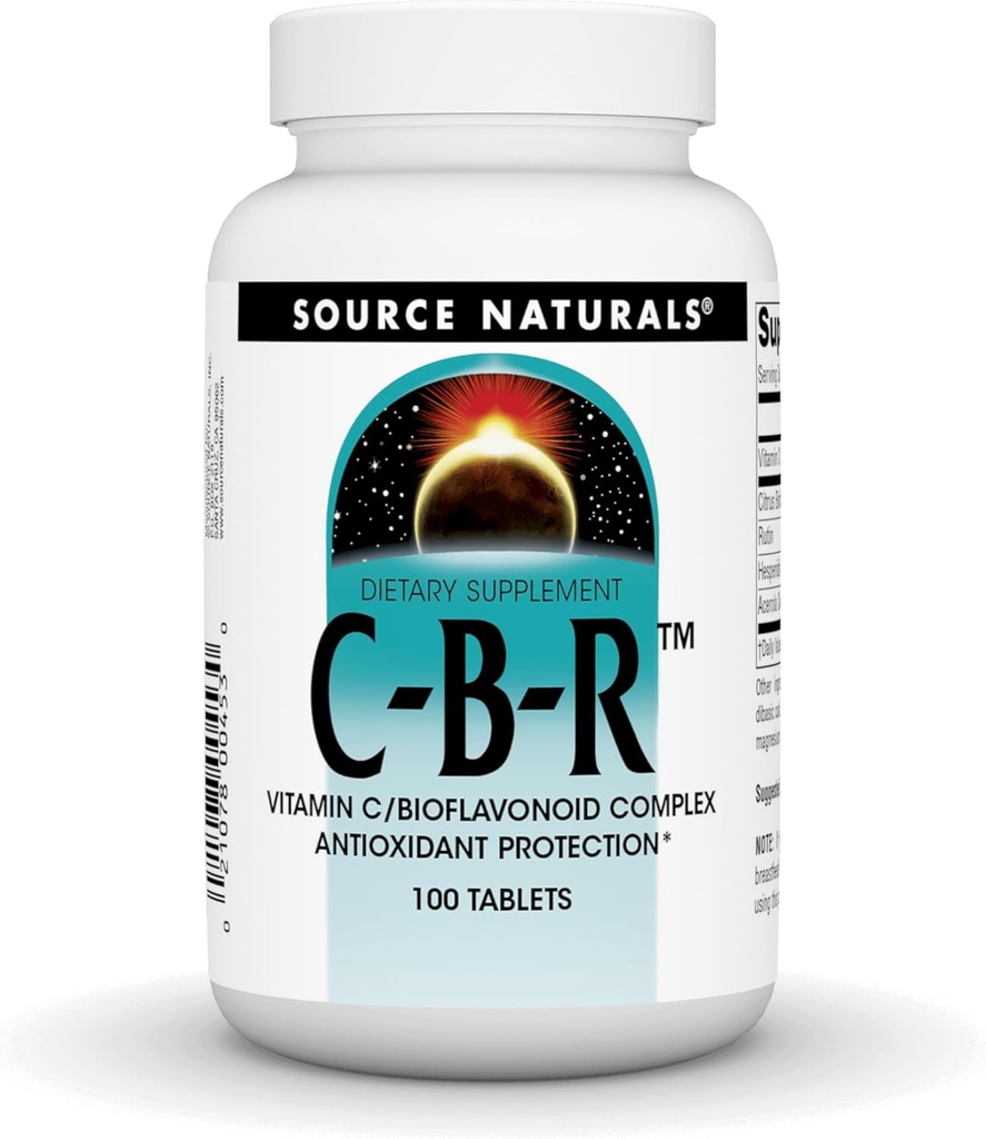 Source Naturals C-B-R - Vitamin C, Bioflavonoid Complex for Antioxidant Protection - 100 Tablets
