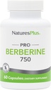 Natures Plus PRO Berberine 750 mg - 60 kapsler - understøtter sund stofskifte - ikke-GMO, Vegan & Gluten Free - 30 Servere