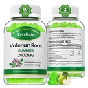 2 Pack Økologisk Valerian Root Gummies, Urte supplement til afslapning & Mood Support, Sove Gummies uden melatonin for voksne, Vegan, Non- GMO, Apple Flavor, 120 Greve