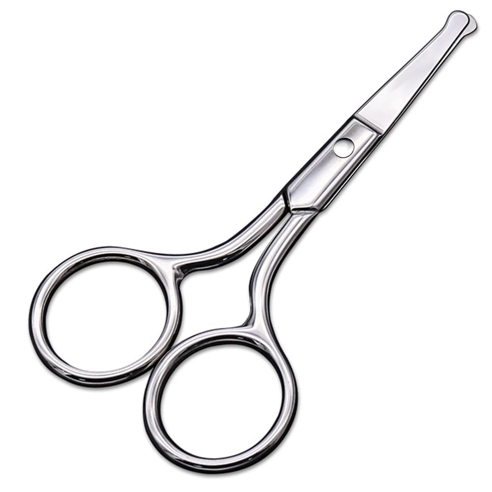 Små sakse med rund spids Design - Professionel grooming for hår, Eyelases, Næse, Øjenbryn Trimming, Mustache - vil ikke skade nasal kavity