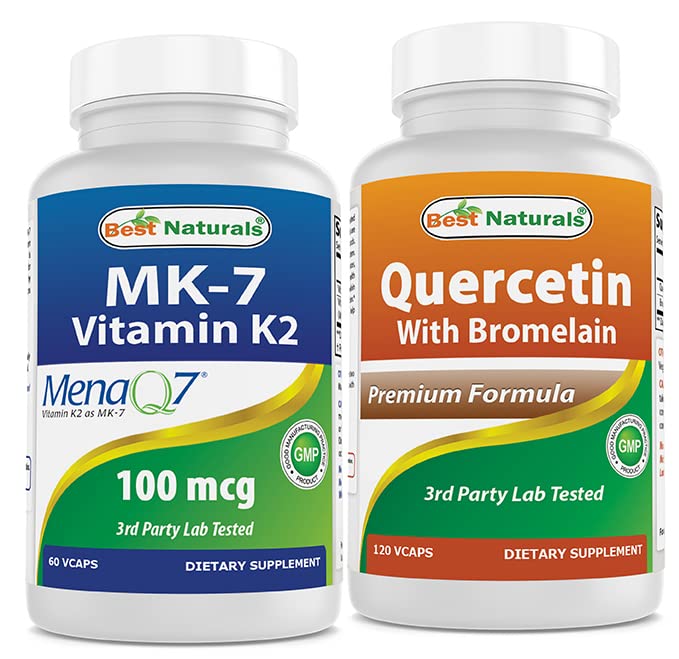 Bedste Naturals MK-7 100 mcg & Quercetin med Bromelain