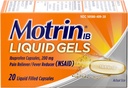 Motrin IB 200mg Flydende Gels - 20 ct, pakning med 3 stk.