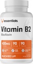 Bucked Up vitamin B2 400mg kapsler, Essentials (90 Servere)