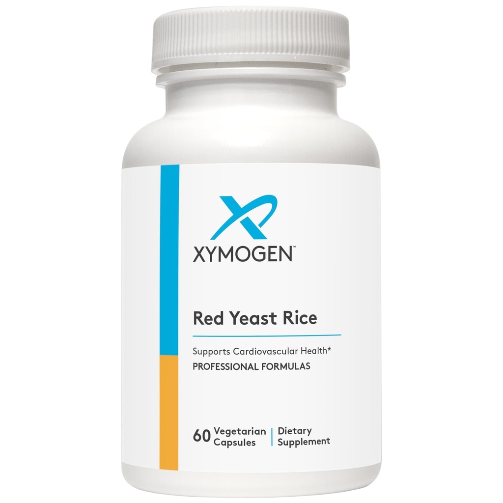 XYMOGEN Red Yeast Rice - Non- GMO Red Yeast Rice supplement til at hjælpe med at opretholde allerede sund blod Lipid + Cholesterol Niveauer - Cardiovaskulær Support - Testet Citrinin- Free (60 kapsler)